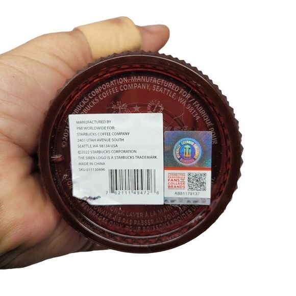 NEW Starbucks 2022 ASU Maroon Red Studded Cold Cup Tumbler 24oz Arizona State - Picture 6 of 7